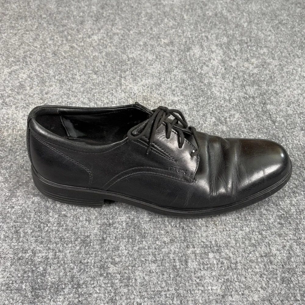Geox Respira Shoes Mens 10.5 Black Dress Oxfords Lace Up Office Career Party‎